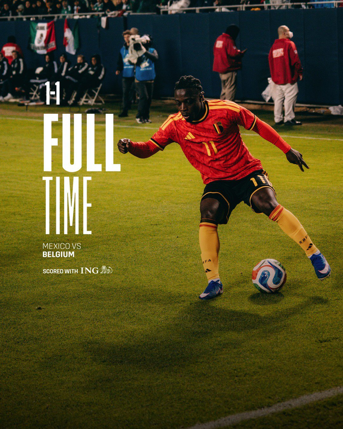 比利时墨西哥友谊赛11握手言和，德温特首发出场