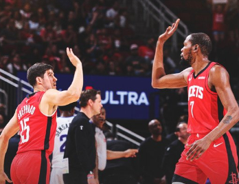 火箭力克爵士杜兰特高效砍25+火箭积分榜领先森